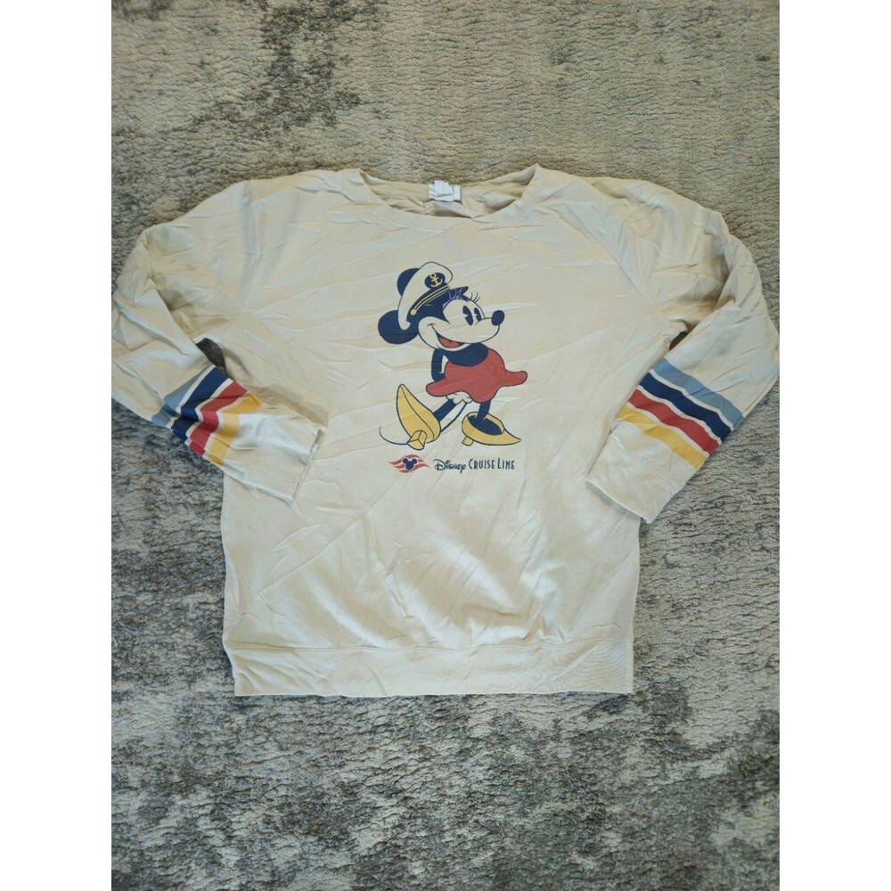 Disney Cruise Line Minnie Mouse Sweatshirt Size 3xl Cream Off White